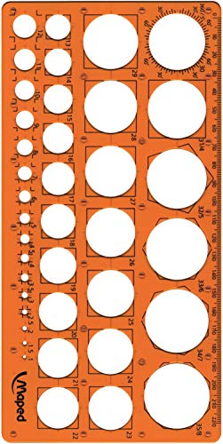 Maped M277620 - Trazador de Círculos de 1 a 35 mm, naranja