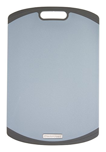 MASTERCLASS KitchenCraft Tabla de Cortar Reversible de Polipropileno Antideslizante e Higiénica Libre de BPA Grande 45.5 x 30 cm Gris