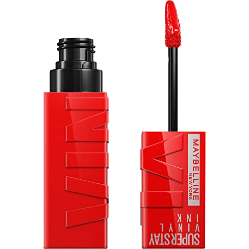 Maybelline New York, Pintalabios efecto Vinilo Superstay Vinyl Ink, Vinilo fijo, Larga Duración, Tono 25 Red-hot