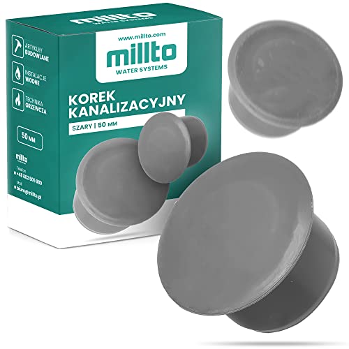 Millto™ Tapón para muffenstopfen HT tubo Ø DN 50 mm gris | tapón de desagüe de plástico PVC PP conector tapa