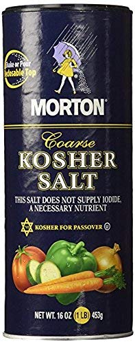 Morton Sal Kosher gruesa de 16 onzas (paquete de 2)
