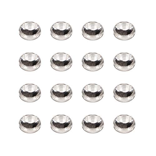 NBEADS 100 Piezas Cuentas de Joyería de Latón Europeo Gran Agujero Rondelle Spacer Charms Beads, Color de Plata, Aproximamente 7 mm de Diámetro, 4 mm de Espesor, Agujero: 4.5 mm