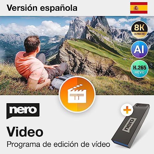Nero Video 2024 en memoria USB | Edición de vídeo | Programa de edición de vídeo | 8K | 1PC | licencia ilimitada | Windows 11/ 10 / 8 / 7