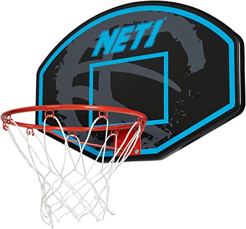 NET1 Vertical 76 x 50 cm Backboard & Goal Sistema de Baloncesto, Unisex Adulto, Azul, Estándar