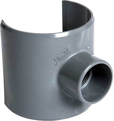 Nicoll Sillín de conexión 90° PVC para tubo de evacuación gris – Ø 100/40 mm, impermeable en las uniones, 100% reciclable, resistente a la corrosión y a los rayos UV, sin riesgo de deslizamiento