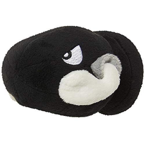 Nintendo Super Mario Bullet Bill - Figura Coleccionable de Peluche de 6 Pulgadas, Color Negro