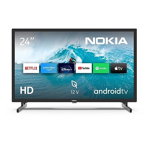 NOKIA 24 pulgadas, 60 cm, HD LED TV Smart Android TV, 12V Camping, WLAN, Triple Sintonizador DVB-C/S2/T2 - HEA24GH220 - 2023