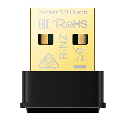 [Nuevo] TP-Link Adaptador de tarjeta de red Nano USB Archer T3U, WiFi inalámbrico de doble banda AC1300 Mbps, tamaño nano, USB 2.0, MU-MIMO, soporte para Windows, Mac OS X