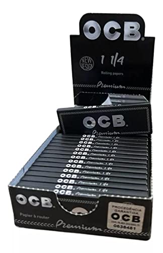 OCB Negro - Papel para liar cigarrillos 1 1/4-25 librillos