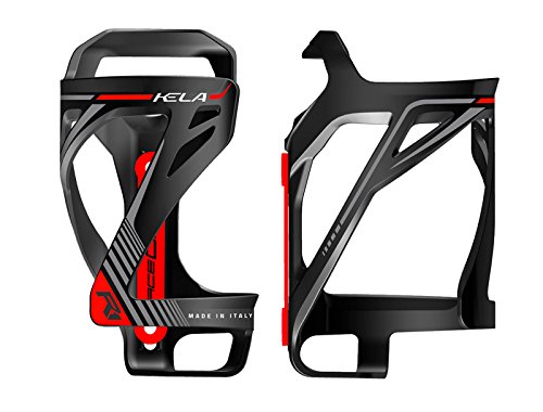 ONOGAL Portabidon Porta Bidon RACEONE KELA Salida Lateral Negro Rojo para Bicicleta 6331nrj