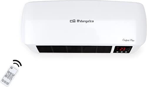 Orbegozo SP 6000 – Calefactor de baño Split programable con mando a distancia, 2000 W, 2 niveles de potencia y modo ventilador, Color Blanco