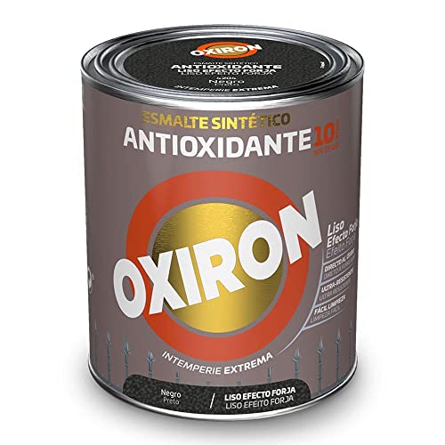 Oxiron Esmalte Antioxidante Liso Efecto Forja Negro 750 ml
