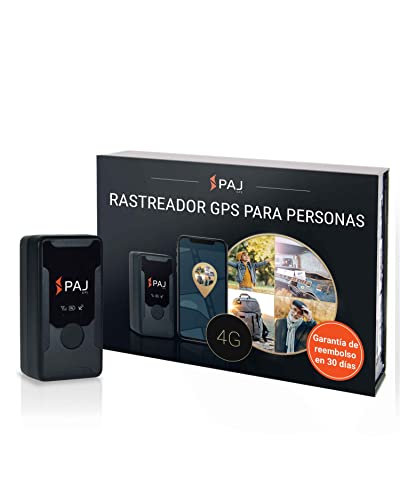 PAJ GPS Easy Finder 4G- Mini localizador GPS para Uso Personal, niños o Personas Mayores- hasta 7 días de duración de la batería- Rastreador GPS en Tiempo Real- Incluye botón SOS de Emergencia