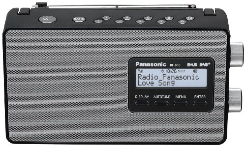 Panasonic RF-D10EG-K Radio Vintage, Gran Pantalla LCD retroiluminada, FM, Dab/Dab+, RDS, Negro