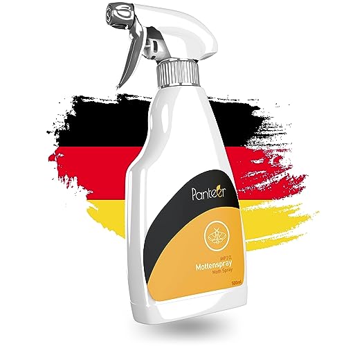 Panteer ® Spray antipolillas 500ml - protección antipolillas contra polillas de los Alimentos y polillas de la Ropa - Lucha contra Las polillas sin permetrina - Fabricado en Alemania