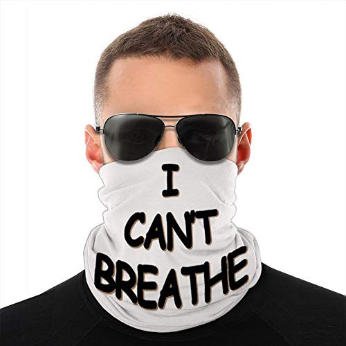 Pañuelo de cabeza para cuello, protector para pasamontañas, diseño con texto en inglés "I Cant Breathe