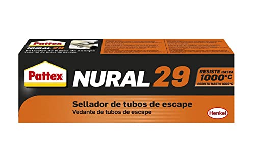 Pattex Nural 29, sellador de tubos de escape, uniones, grietas o fisuras, crema, 80 gr