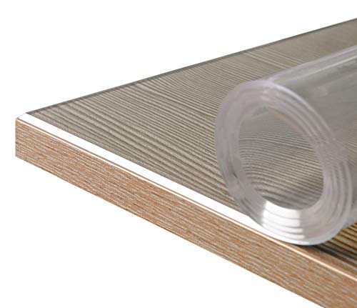Película transparente de 2 mm + borde biselado, mantel transparente, protección de mesa, Made in Germany, dimensiones personalizadas, se puede seleccionar el tamaño (Ancho 90 cm x Longitud 140 cm)