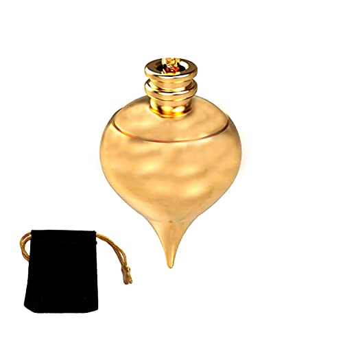 Péndulo metálico, Péndulo de Adivinación Premium en Forma de Gota de Agua - Péndulo de Radiestesia Universal de Metal dorado (Radiestesia dorado)