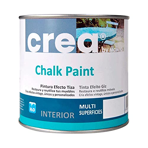 Pintura Mate al Agua para Crear Efectos Vintage o Envejecidos. Chalk Paint 500ml Gama Crea (Naranja Ladrillo)