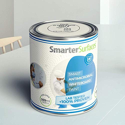 Pintura Pizarra Blanca Antimicrobiana Smart - Certificada Pizarra Antibacteria - Blanca- 6m²