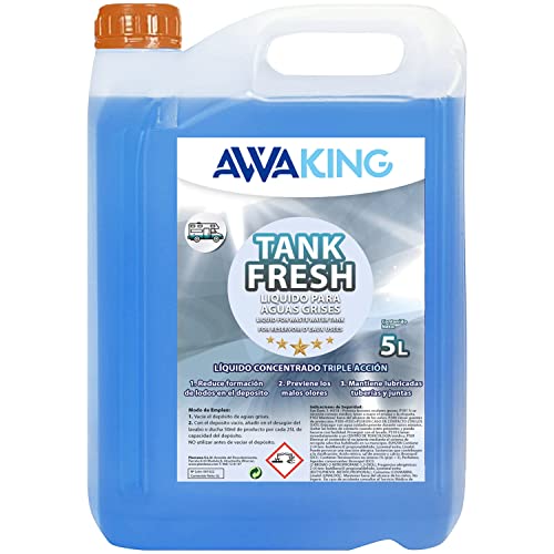 PLANTAWA Líquido WC Químico Tank Fresh AWAKING 5L Aditivo para Aguas Grises, Caravanas, Autocaravanas, Campers, Evita Malos Olores, Biodegradable