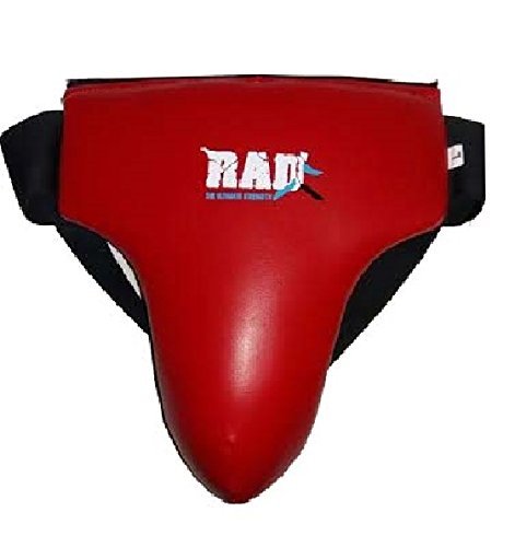 Protector de testículos RAD para artes marciales, rojo