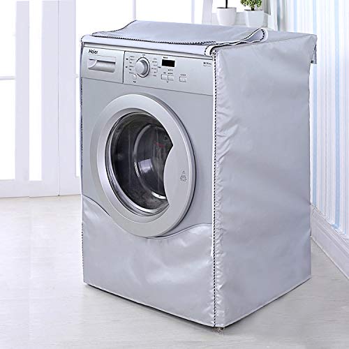 Queta Tapa para lavadora de 85 x 60 x 57 cm, con cremallera, impermeable, resistente al polvo, a los rayos UV, resistente al envejecimiento