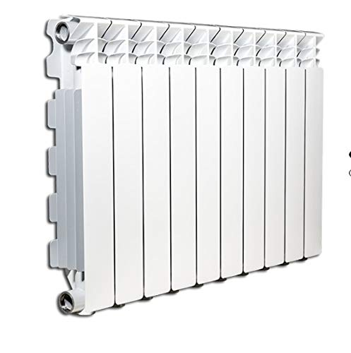 Radiador calefactor de agua o vapor Elementos de aluminio fundido Marca: Fondital mod. Exclusivo B3 800/100 Distancia entre ejes 800 mm (50 x 80 mm (5 elementos)