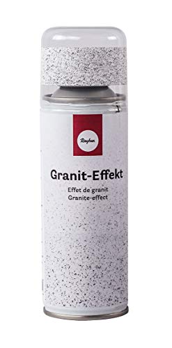 Rayher 34434102 Spray de efecto piedra granito natural, blanco y gris, 200 ml