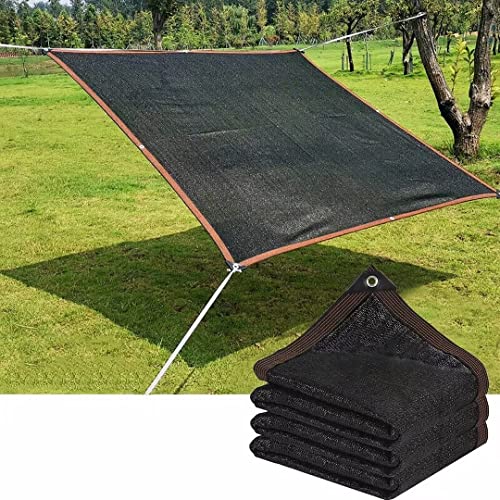 Red de Sombra, protección UV, 2 x 6 m, Color Negro, para balcón, jardín, Redes, protección contra el Viento, con 90% – 95% Efecto sombreado