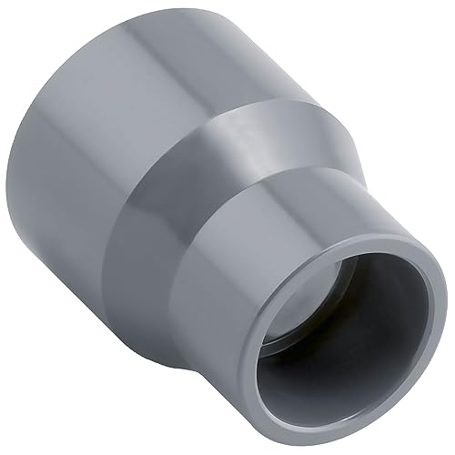 Reducción Cónica PVC U con Diámetro Macho Ø 50 mm y Hembra Ø 90-75 mm Tiene Conexión de Cola Macho y Hembra - Garantía de 10 Años - MONTERAL