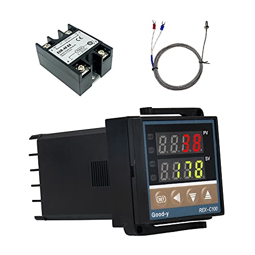 Regulador de temperatura digital REX-C100, 0 ℃ ~ 1300 ℃ alarma PID controlador de temperatura Kits Digital inteligente termostato relé salida con tipo K