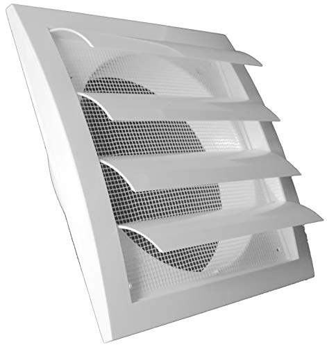Rejilla de ventilación de campana de 150 mm / 15 cm con pantalla de protección contra plagas - Blanco - Cubierta de ventilación de aire - Cubierta de ventilación de escape - Cubierta de escape
