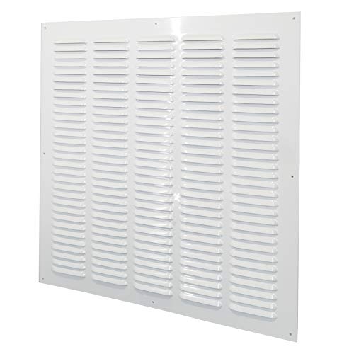 Rejilla de ventilación metálica con red para protección contra insectos (50 x 50 cm)
