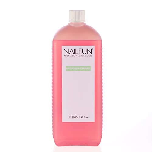 Removedor de esmalte de uñas de 1 litro SIN ACETONA con fragancia de fresa - NAIL POLISH REMOVER