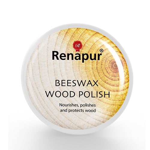 Renapur Beeswax Wood Polish 200ml - Nutre, pule y protege la madera - Pulimento para muebles de madera para proteger y mejorar todas las superficies de madera