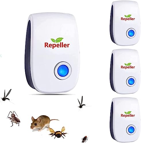 Repelente Ultrasónico Antiparasitario,Antiparasitario para Roedores, Arañas, Suministros, Insectos,Ratón,Repelente contra Mosquitos