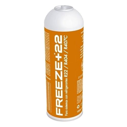 REPORSHOP - 1 Botella Gas Ecologico Refrigerante Freeze +22 400Gr Organico Sustituto R22, R404, R407C