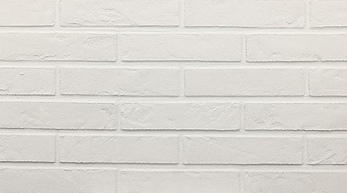 Revestimiento de pared Elabrick REYKJAVIK, ladrillo flexible, revestimiento de pared interior, ladrillos, blanco, 50 x 210 mm, revestimiento de fachada interior/revestimiento de pared interior.