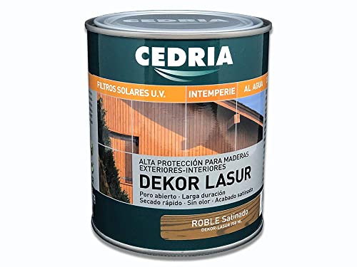 ROBLE Lasur protector madera exterior al agua Cedria Dekor Lasur 750 ml