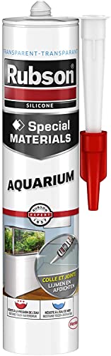 Rubson Verre Aquarium - Pegamento sellante para vidrio (especial para acuarios, 280 ml), transparente