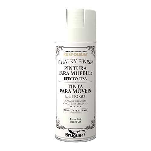 Rust-Oleum Bruguer Chalky Finish pintura para muebles en spray Blanco Tiza 400 ml