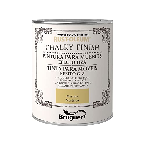 Rust-Oleum Bruguer Chalky Finish pintura para muebles Mostaza 750 ml (Paquete de 1)