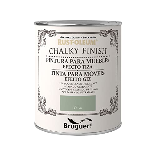 Rust-Oleum Bruguer Chalky Finish pintura para muebles Oliva 750 ml