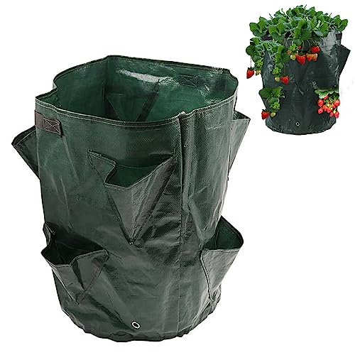 Saco para Plantas, Bolsa de Cultivo de Plantas, Bolsas de Cultivo de Fresa, Adecuado para Flores, Plantas Verdes, Verduras, Frutas, Árboles Pequeños, 35 X 45 cm(43 litros / 10 Galones)