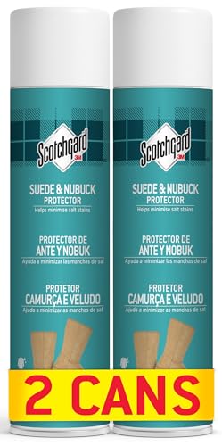 Scotchgard Protector de Cuero, Ante y Nobuck, 2 Botes x 400 ml - Spray Repelente al Agua, Minimiza las Manchas de Sal - Para Botas, Zapatos, Abrigos, Guantes y Más