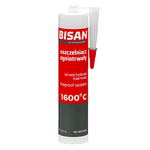 Sellador de silicona negro, 1600 °C, 310 ml, adhesivo de silicona de alta temperatura, BISAN