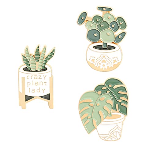 SEWACC 6 Piezas Broche En Maceta Broche Para Suéter Broches Plantas En Macetas Broche Ropa Pecho Pin Planta Maceta Chal Pin