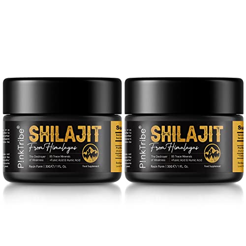 Shilajit, resina pura Shilajit de 30 g, rico en ácido fúlvico y oligoelementos, vegano, fortalece el sistema inmunitario y aporta vitalidad, paquete de 2